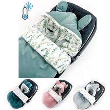 Velvet WATTIERT Einschlagdecke SCHLAFSACK f&uuml;r Babyschale Autositz, ganzj&auml;hrig
