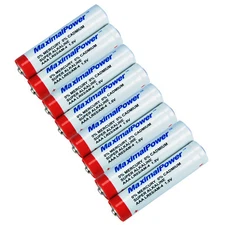 MaximalPower 8 Piece LR03 / AM-4 AAA 140 Minutes Super Alkaline Batteries