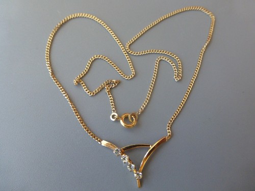 Collier Ras-du-cou Plaqué Or - 39,5 Cm - Zirconiums Blancs - Qualité Poinçon
