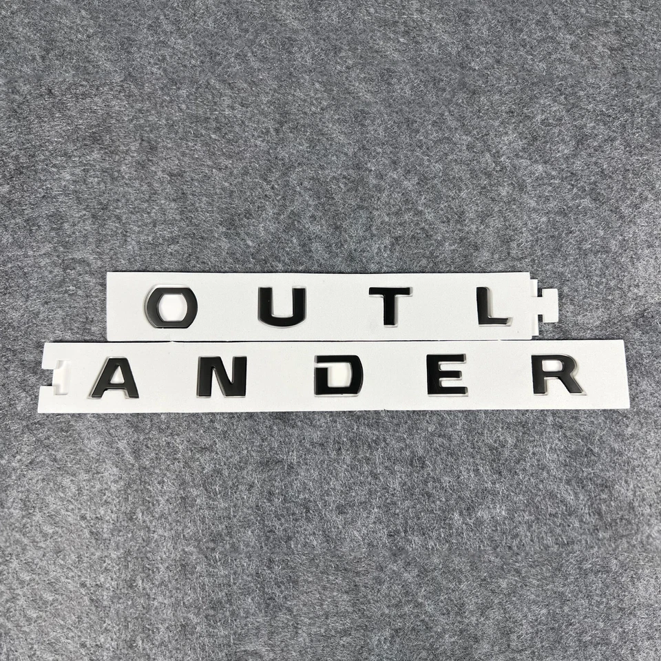 3D Letters Outlander ABS Front Hood Badge Emblem Stickers Decal for Mitsubishi Foto 3 de 4