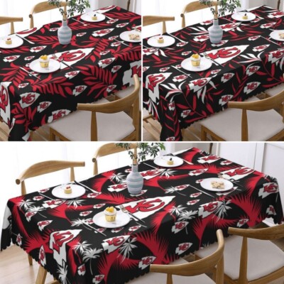 Chiefs Kansas City Print Tablecloth 54x72in Dustproof Table Cover Home Décor