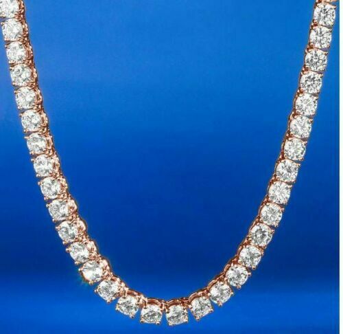 Rose Gold Plated 14k CZ Tennis Chain 