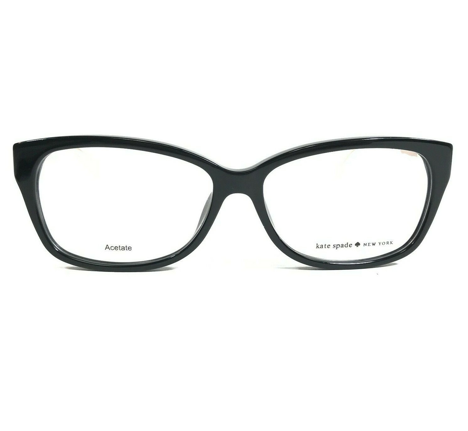 Kate Spade Eyeglasses Frames DEMI/F 0807 Black Clear Cat Eye Full Rim 53-15-135