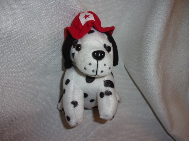 Oriental Trading Company Firehouse Dalmatian Fire Dog w/ Fire Helmet Plush 6" | eBay