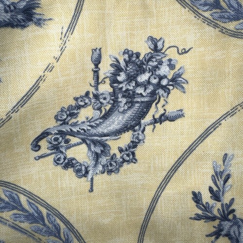 8 Yards Braemore Design Französisches Land Blau Gelb Toile Polsterstoff - Bild 10 von 11