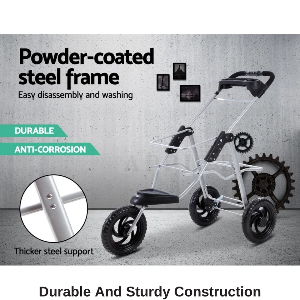 Deluxe Pet Jogger Travel Pram Folding Stroller Rough Terrain Suspension Dog Cat - image 4 of 4