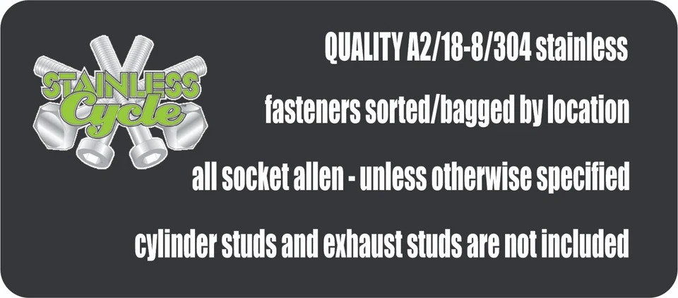 Husqvarna 1972-1976 125 250 360 400 Stainless Bolts Screws Set Kit Polished - Image 2 of 4