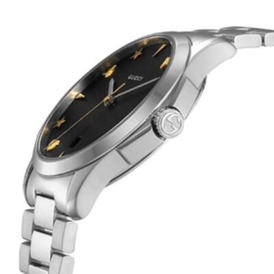 GUCCI YA1264029A Gタイムレス G-TIMELESS 38mm Gucci G Timeless Black Dial Watch YA1264029 YA1264029A