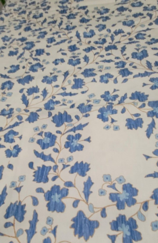 Susan Deliss fabric Maritsa leaf in blue leaf print 2 yards New - Picture 2 of 5