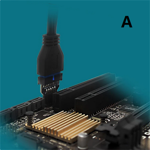 USB2.0 9-Pin To USB3.0 19-pin Adapter For Motherboard Panel Plug Connector - Picture 9 of 14