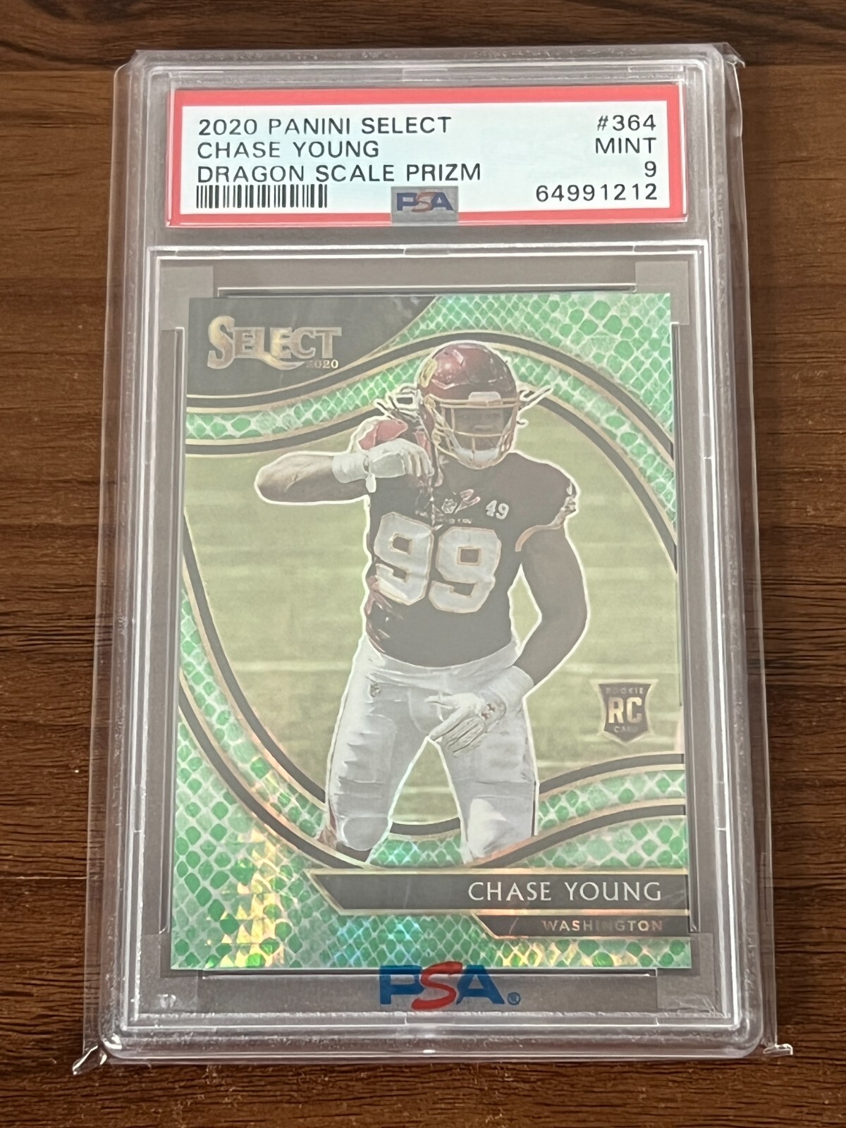 2020 Panini Select Chase Young #364 Dragon Scale Prizm 57/67 PSA 9 MINT RC