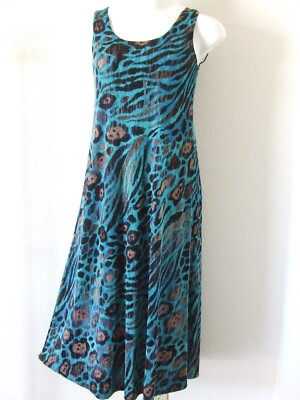 Travel Knit Dress, long A-Line Tank, Stretchy NO-IRON poly/span.  #444