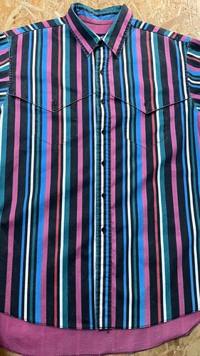 VTG 90s Wrangler Brushpopper Western Shirt. Size: 17 1/2 – 36. Cowboy Shirt. - Picture 4 of 24