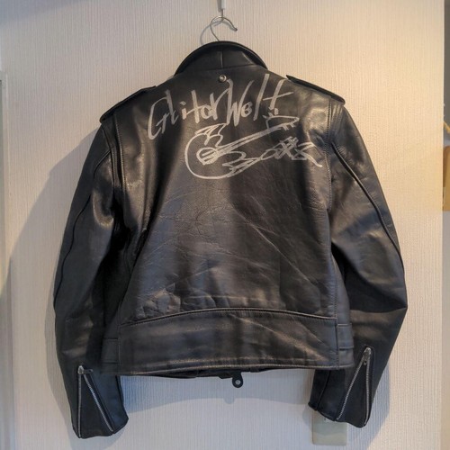 Schott 613 One Star Double Riders Jacket Blouson Men Size 40 Guitar Wolf Signed - Picture 2 of 6