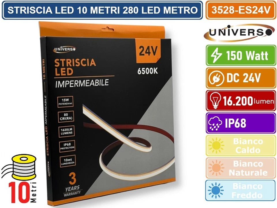 Striscia LED COB IP68 150W 10mt - Immagine 2 di 3