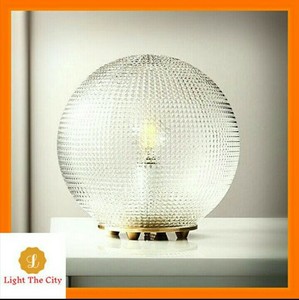 Handmade Halo Globe Table Lamp Desk Glass Torch Round Light Nightstand Vintage Ebay