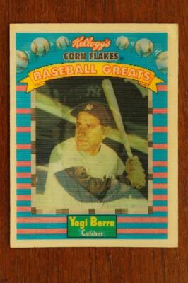 1991 Kelloggs Corn Flakes Baseball Greats Sportflics Yogi Berra #11 NY Yankees