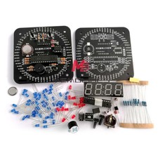 Kit Orologio Digitale Elettronico Sveglia LED Rotante Fai da Te Scheda di Apprendimento 5V DS1302