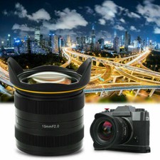 Kamlan 15mm f2.0 MF Wide angle APS-C Mirrorless lens for Canon /Sony /Fuji X/M43