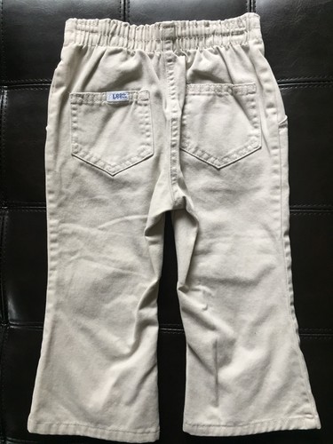 Lee Girls Pull-On Khaki Pants Floral & Butterfly Embrodiery Size 2T - Picture 6 of 8