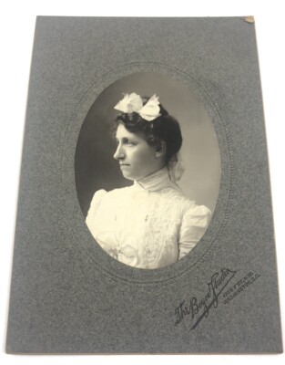 Antique Late 1800s Photo Of Elegant Young Lady Anna Finch Boyer Photography 1700