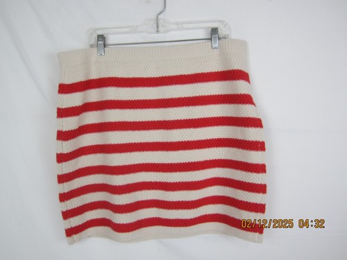 Women's A New Day Mini Sweater Skirt Red Stripe XL - Picture 4 of 18