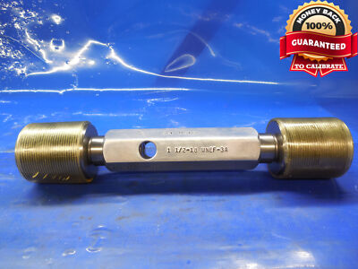 1 1/2 18 UNEF 3A MASTER SET THREAD PLUG GAGE 1.5 GO NO GO PD'S = 1.4639 & 1.4602