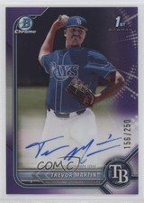 2022 Bowman Draft Chrome Pick Purple Refractor 156/250 Trevor Martin Auto 10no