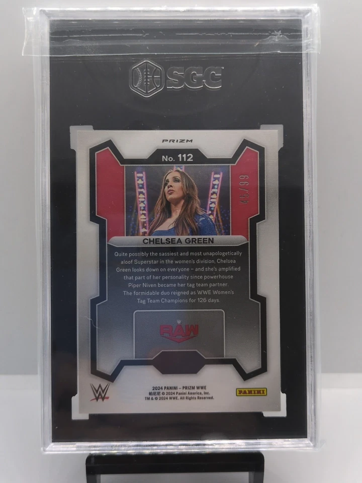 2024 Panini Prizm WWE - Chelsea Green #112 Red Under Card Prizm /99 - SGC 9.5 - Image 2 of 3