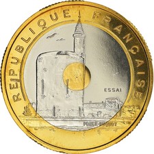 [#182898] Coin, France, Jeux Méditerranéens, 20 Francs, 1993, ESSAI, MS