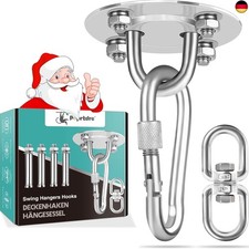 Deckenhaken Hängesessel mit Karabiner, Edelstahl boxsack deckenhalterung bis