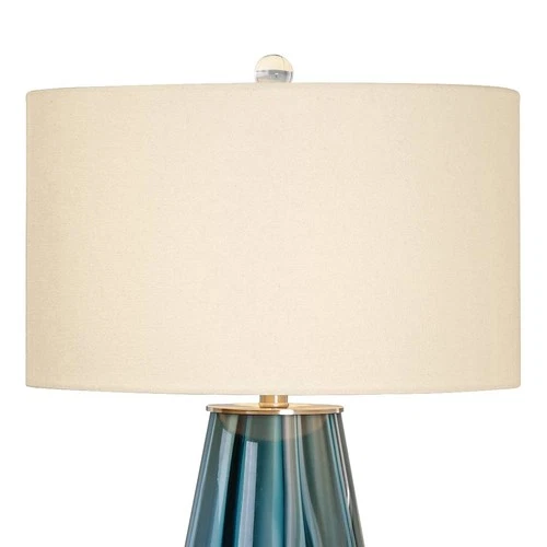 Uttermost Pescara 29" Teal-Gray and Blue-Swirl Glass Modern Table Lamp - Picture 3 of 4