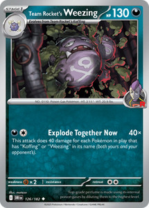 Team Rocket's Weezing 126/182 Destined Rivals Reverse Holo