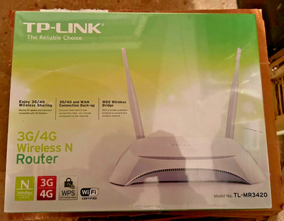 TP-Link TL-MR3420 Tragbarer 3G/4G Wireless N Router Brandneu Versiegelt