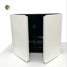 Armadietto Porta Medicinali Vintage Anni 60-70 Bachelite Bianco e Nero