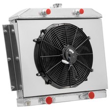 1949-1951 For Mercury Flathead V8 4 Row Aluminum Downflow Radiator Shroud Fan