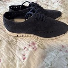 Cole Haan ZeroGrand Wingtip Oxford II Womens Size 6 Shoes Blue Suede Casual — photo 3