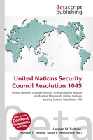 Lambert M. Surhone (U. A.) | United Nations Security Council Resolution 1045