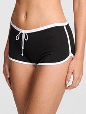 Victoria's Secret PINK - M Cotton Dorm Boyshort Panty Black Medium Football