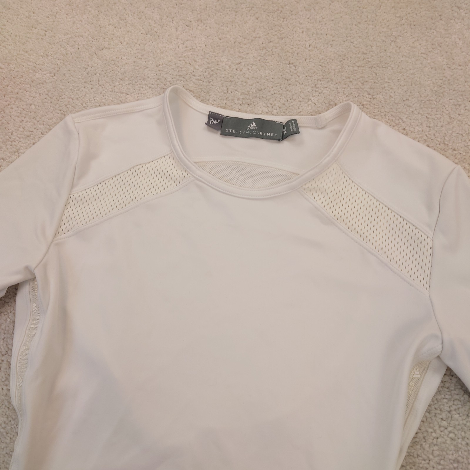 2017 Adidas x Stella McCartney x Parley Performance Running Tee White Women's XS image 4