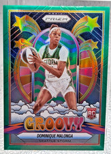 2025 Panini Prizm WNBA - Dominique Malonga Green Groovy Insert #8 (RC)