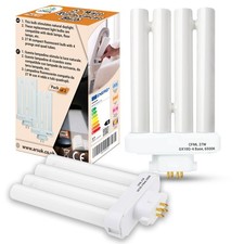 2 Pack 27-Watt 6500K Daylight Compact Fluorescent Light Bulbs with Quad Tubes...