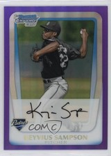 2011 Bowman Chrome Prospects Purple Refractor 18/799 Keyvius Sampson #BCP182 0c4