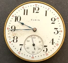 Antique 1917 Elgin Grade 311 Pocket Watch Movement Parts/Repair 12s 7j USA