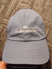Quiksilver Originals Surfing Blue/Silver Strapback Hat Outdoor Beach Cap