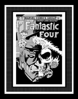 John Byrne Fantastic Four #257 Rare Production Art Cover Monotone