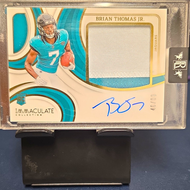2024 Panini Immaculate Brian Thomas Jr. Premium Patch Rookie Auto Jaguars 46/99