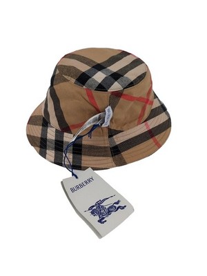 Burberry Hut schwarz kariert gefüttert wendbar S Small Cap Sonnenhut