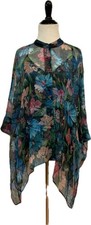 Johnny Was KATIA 100 Silk Oversized Blouse CORDELIA S/M