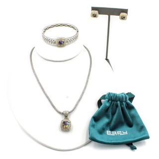 Effy Bellissima Sterling 18k Gold Multi Stone Jewelry Set Lot of 3 #S4413 1